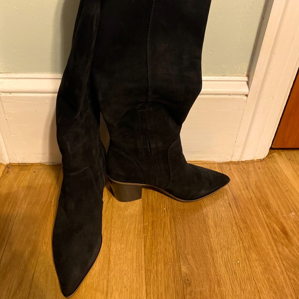 Brand new Cole Haan never used black boots ,